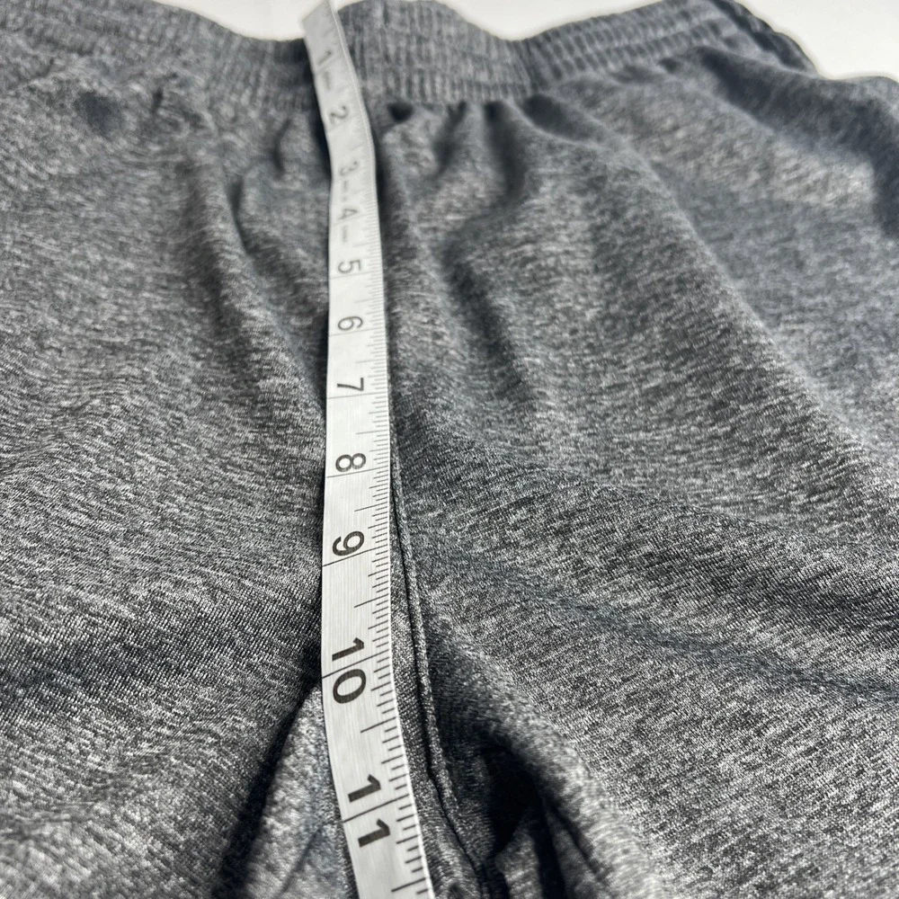 Adidas Youth Boys Athletic Shorts Size XL 18 Gray Heather Drawstring Pockets EUC